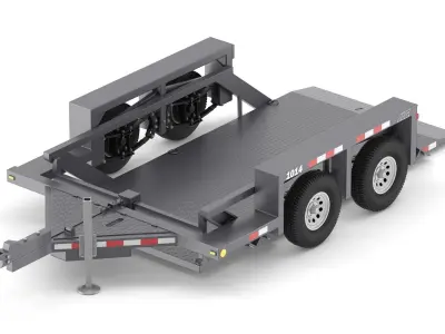 JLG 1014 Flatbed Trailer 3D model
