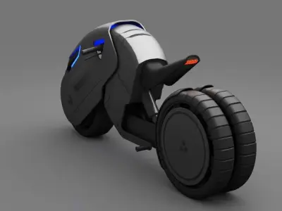 sci-fi motorbike 3D model