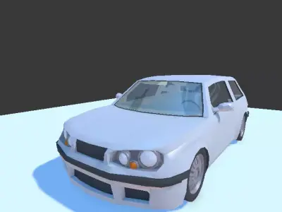 LowPoly no brand vehicle model Low-poly 3D model