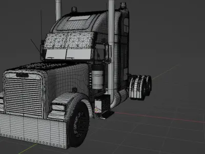 freightliner classic xl custom Low-poly 3D model