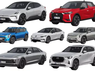 HQ cars collection 38 3D Model Pack