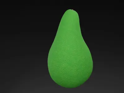 Realistic Avocado Low-poly 3D model