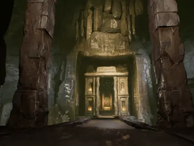Fantasy Cave Environment Set Low-poly 3D model