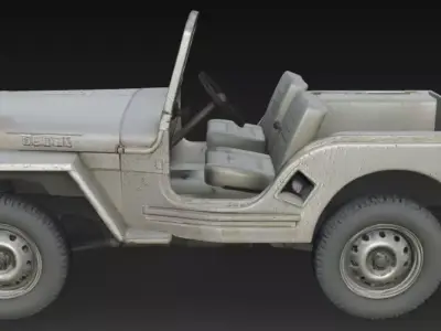 old rugged jeep 3D model