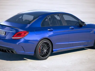 Mercedes C63 S AMG sedan 2019 3D model