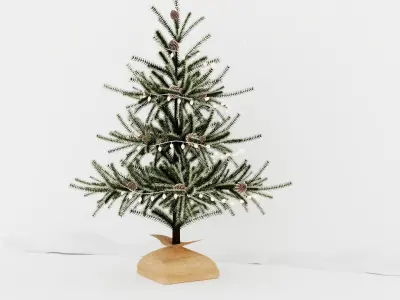 Christmas tree 9 with snow 3D model