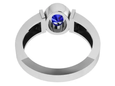 Oval Cut Ring 4222 3D print model