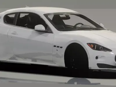 Maserati Gran Turismo S - Photorealistic Low-poly 3D model