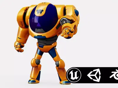 BATTLE DROID MOLLY  Rigged for Unreal Engine - Unity - MIXAMO 3D model