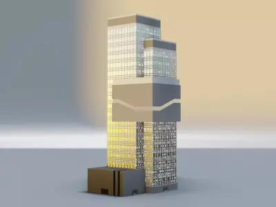 Building Low Poly modal Low-poly 3D model