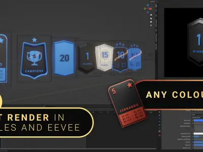 Ultimate SPORT CARD PACK Animated templates for Blender 3D model