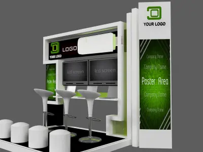 Booth Exhibition Stand a444d 3D model