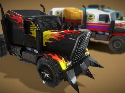 Monster Truck Container Low-poly 3D model