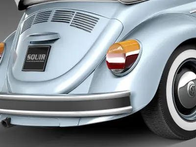 Volkswagen Beetle 1980 Convertible 3D model