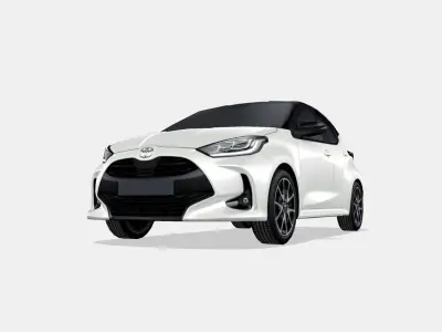 Toyota Yaris 2020 Low-poly 3D model