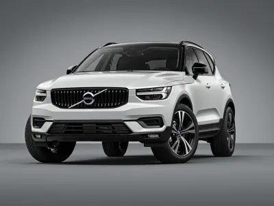 White Volvo XC40 3d Model Low-poly 3D model