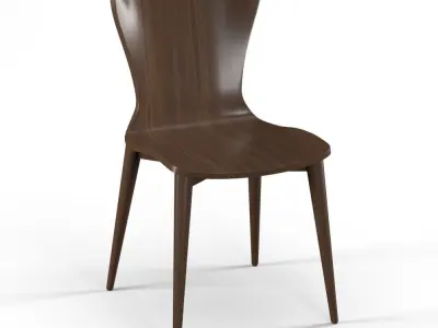 Brera Nero Noce Bentwood Dining Chair 3D model