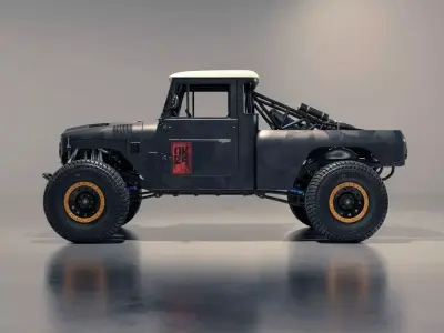 Aggressive Custom Black Toyota Off-Road Truck 3D model