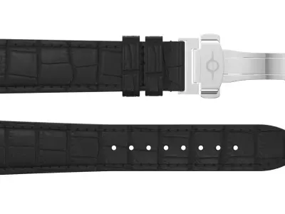 Strap watch Reptile black PBR Low-poly 3D model