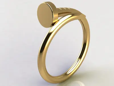 Nail Ring size 17 mm 3D print model