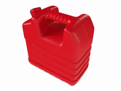 Plastic red fuel oil canister 3D model