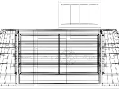 KIOSH SHOP Low-poly 3D model