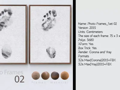 Photo Frames-Set 02 3D model