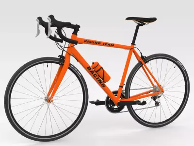 Racing Bicycle - Orange 3D model