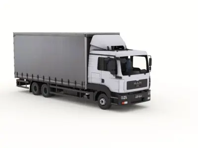 MAN TGL  6x2  Cargo Truck Low-poly 3D model