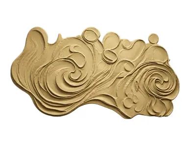 3D Wall Panel mural decor set relief stl 05  3D model