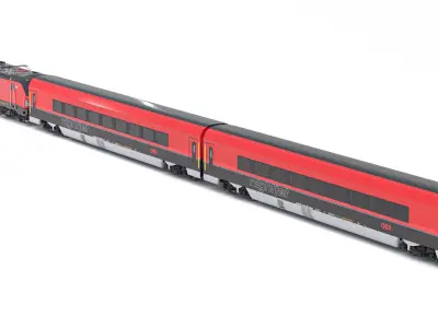 Passenger Train OBB Nightjet Collection 3 3D model