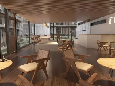 Coffee Shop 1 3D model buy