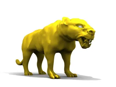 saber tooth tiger 3D model