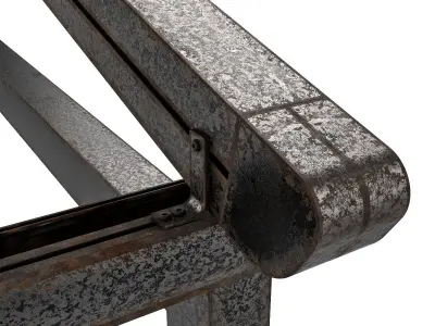 Motorized Pergola 5a rusty iron 3D model