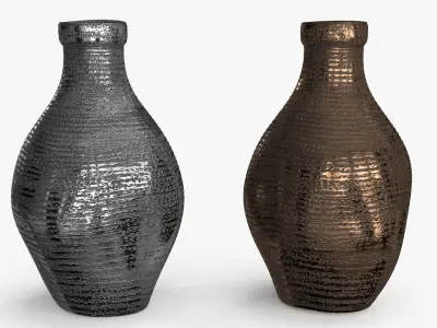 Metal Vase 2 colors Low-poly 3D model