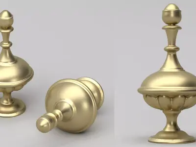 Carved Finial 3D model