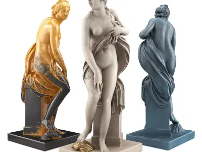 Venus from Waves sculpture Low-poly 3D model