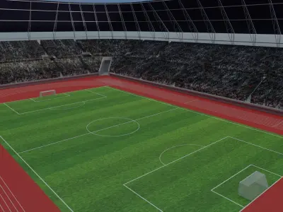 Olympic Stadium - Soccer Fans Low-poly 3D model order