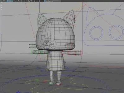 Monster Hunter Pet Cat cartoon rise world aibo game CAPCOM 3D model