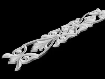 Central decor ornament for furniture 3D model 81