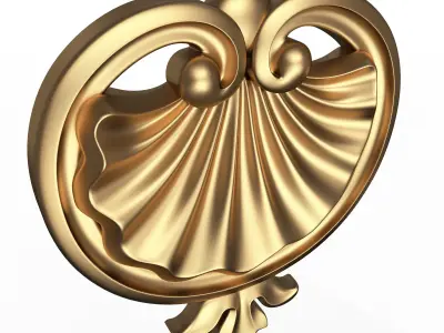 Shell Carved 06 Low-poly 3D model
