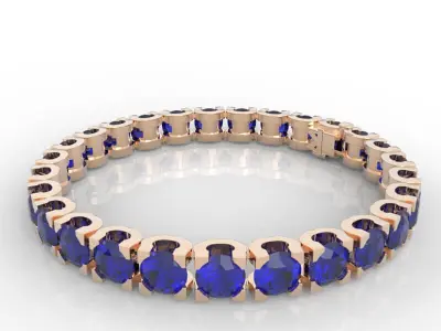 50pt Prong Set Tennis Bracelet Model 3D print model