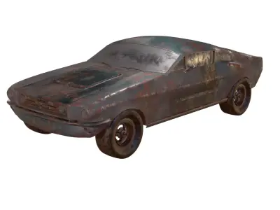 Old Mustang 1967 Low-poly 3D model