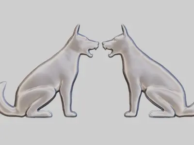 Dog Art CNC- ArtCam 3D print model