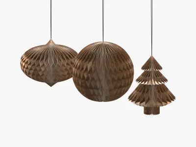 Christmas Toy Paper Set 3D model