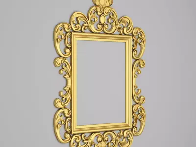 Classic Frame Mirror 005 3D model