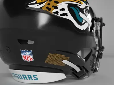 JAGUARS BALTIMORE Helmet Football AFC SOUTH PBR updated 2025 3D model