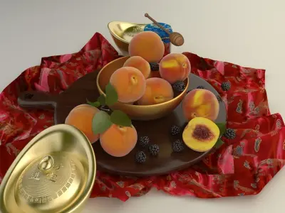 Chinese Gold Ingot  3D model