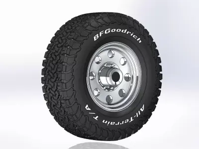 Wheels American Racing AR172 BAJA 17inch for scale model 3D print model