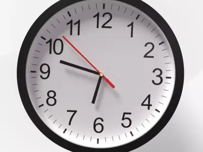 Realistic Wall Clock 3D Model    3D model